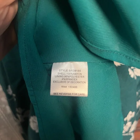 Market & Spruce Floral Green Dress (079) - Picture 10 of 10